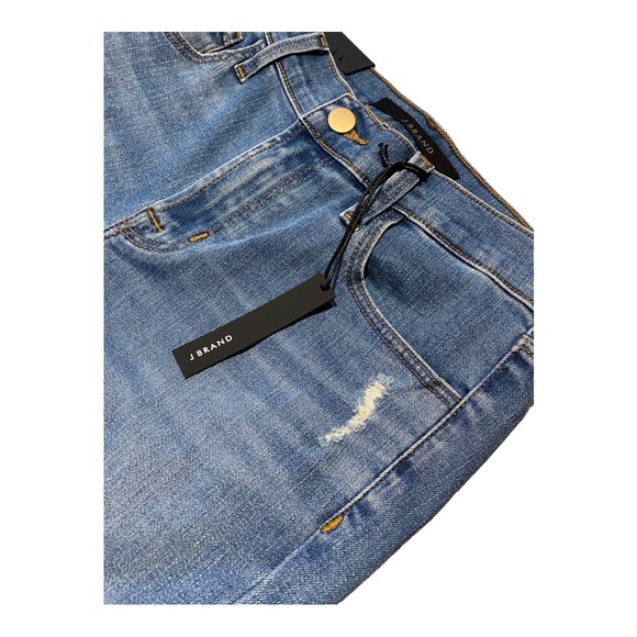 NWT J BRAND Womens Mid Rise Crop Skinny Uncharted Destruct Jeans Denim Size 27 - Picture 8 of 13